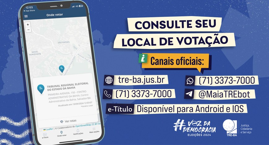 Consulte seu local de votação antes de ir votar