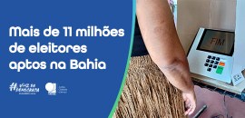Na Bahia, o eleitorado apto para comparecer às urnas nas Eleições Municipais de 2024 é de 11.283...