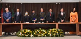 A cerimônia de posse aconteceu na tarde desta segunda-feira (29) no auditório do TJ-BA. O magist...